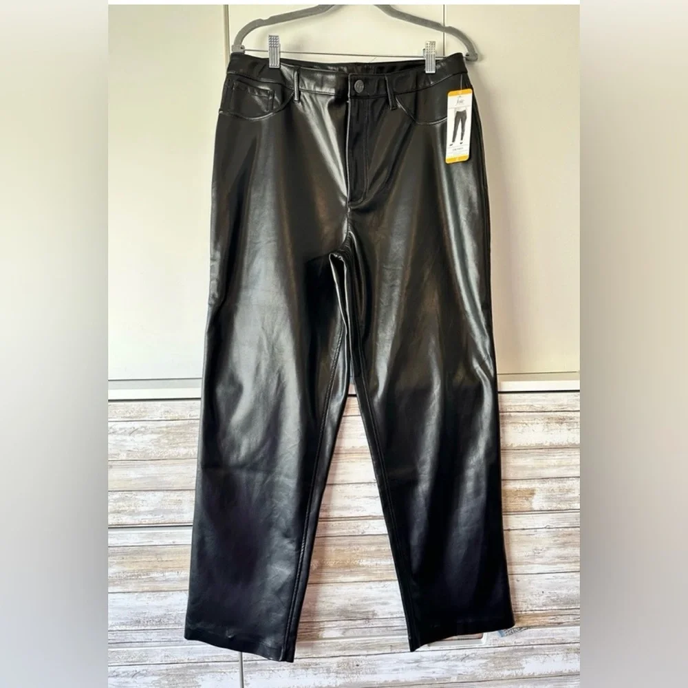 Joie Limited Edition Faux Leather Pants Black Size 12 NWT